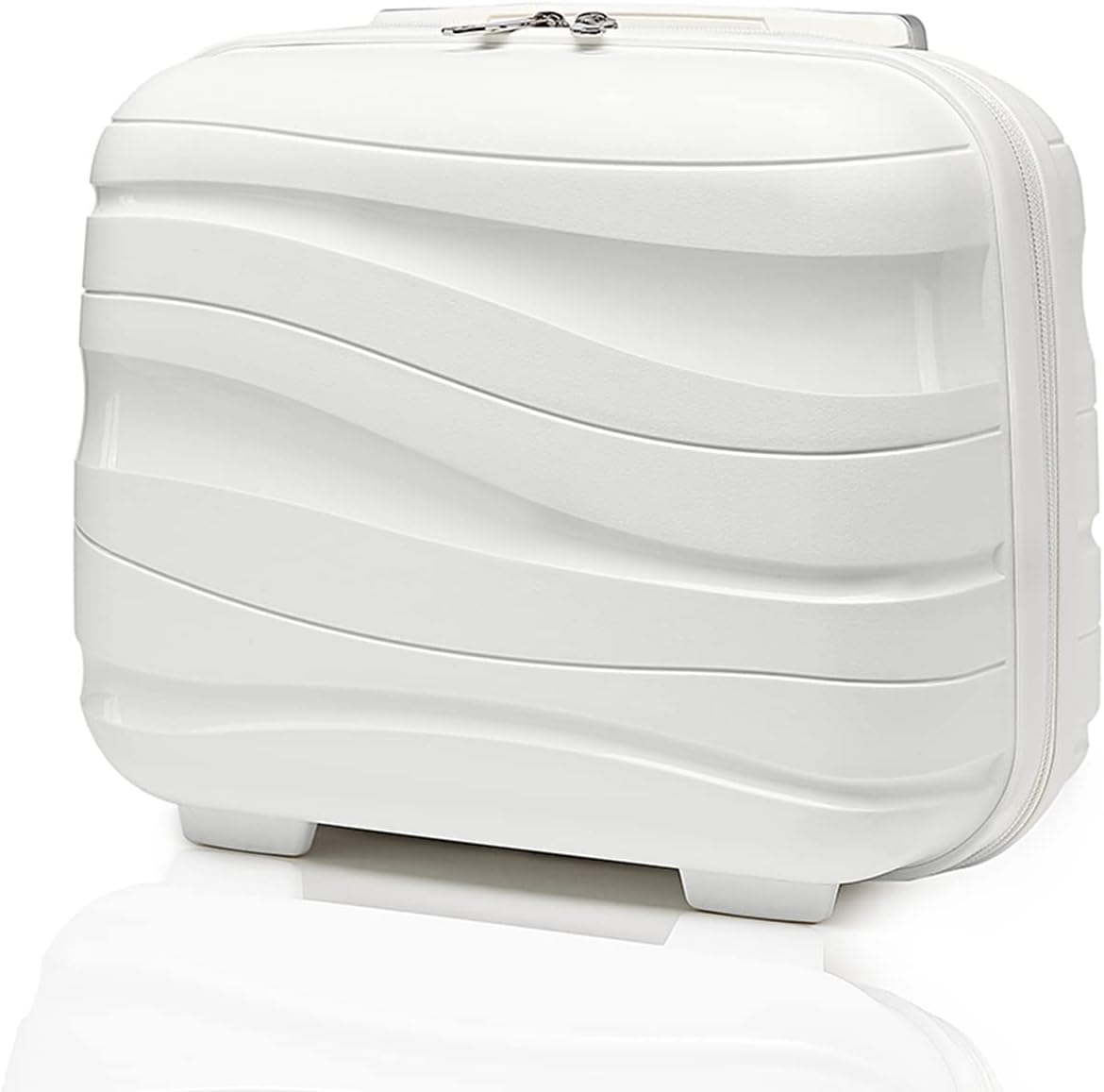 Kono Lightweight Polypropylene Travel Makeup Carrying Case Hard Shell Cosmetic Case Mini 14" Luggage Organizer