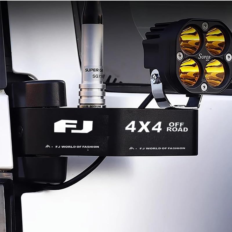 Car Tailgate Antenna Flagpole Bracket Fit for FJ Cruiser 2007-2021 Antenna Flagpole Mounting Metal Base (Two-Hole)