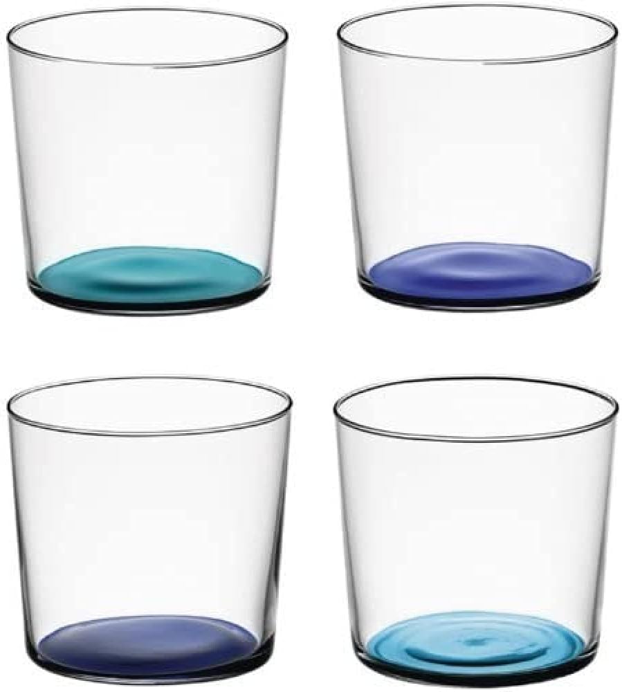 LSA International Coro Tumbler 310 ml, Lagoon Assorted, Blue, 4 Count (Pack of 1)