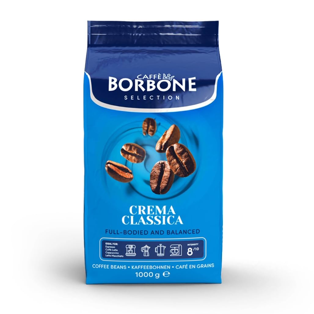 Caffè Borbone Whole Bean Coffee, Medium Roast Arabica and Robusta Blend, Crema Classica, Full-Bodied and Balanced Italian Coffee, 2.2 lb Bag