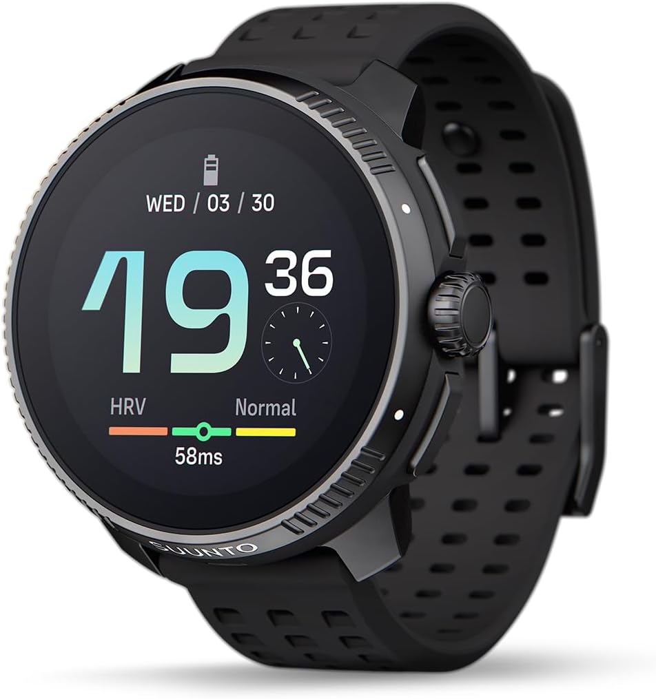 SUUNTO Race GPS Sports Watch, 1.43" AMOLED Touchscreen w/ Crown Button, 26 Days Battery Life, Training & Sleep Health Tracking, Dual-GNSS, 16GB Global Offline Maps, Lightweight for Running, Black