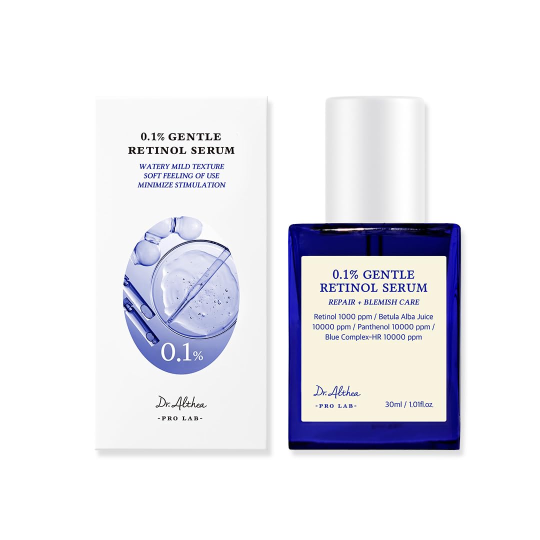 Dr.Althea 0.1 Gentle Retinol Serum - Korean skincare, 1.01fl.oz, Reduce Wrinkles, Fine Lines, & Signs of Aging, Gentle Skincare for Day & Night