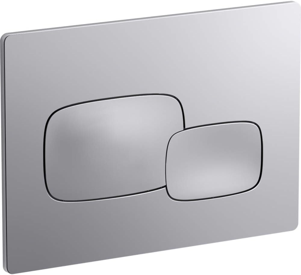 KOHLER K-5413-CP Pebble Flush Actuator Plate for 2" x 4" In-Wall Tank and Carrier System, Polished Chrome