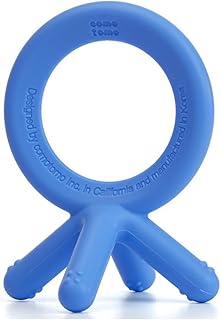 Comotomo Silicone Baby Teether, Blue, 1.75x1.75x3 Inch (Pack of 1)