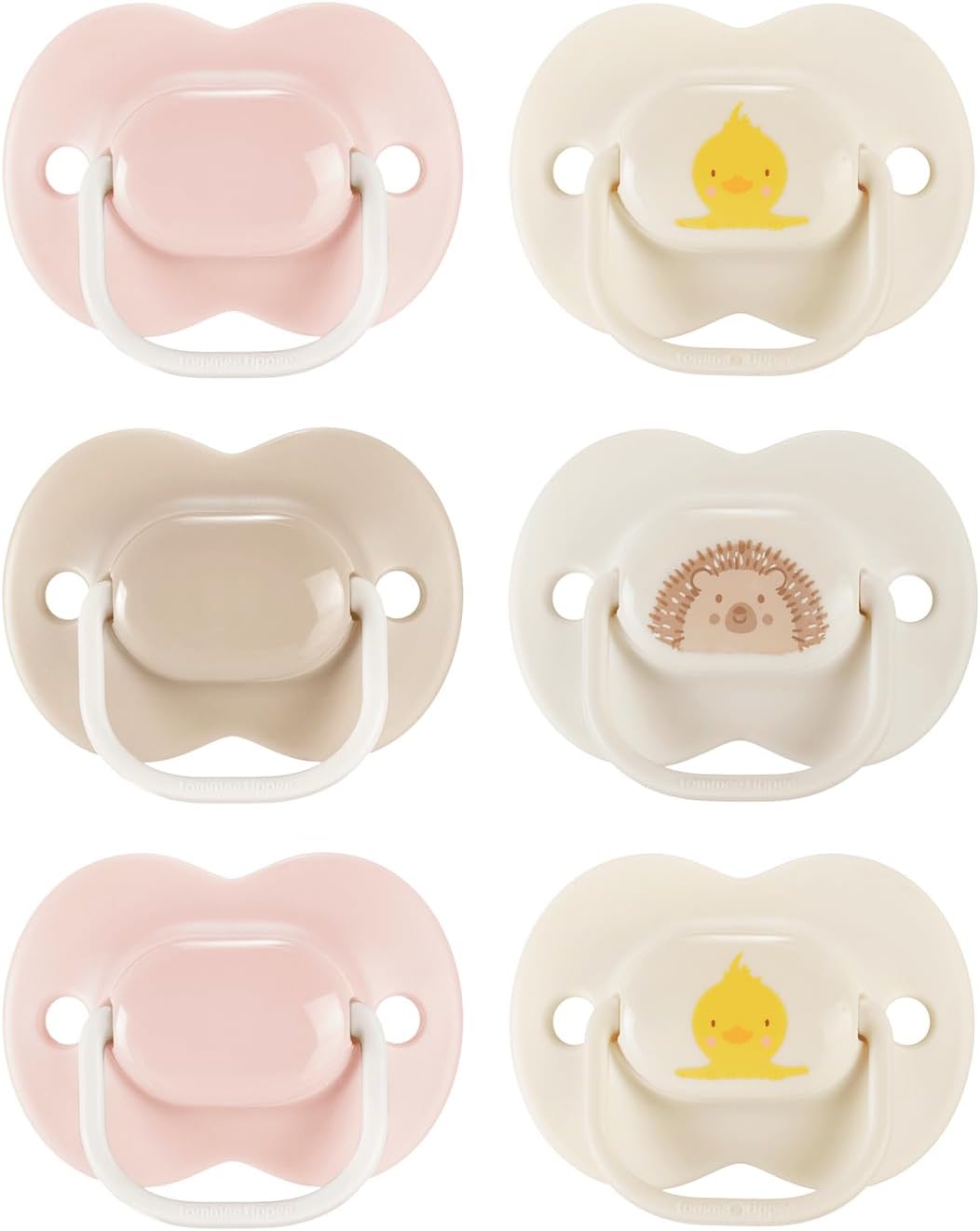 Tommee Tippee Anytime Soothers, 0-6m, 6 Pack, Symmetrical Teat Sits Anyway Up, BPA-Free Silicone Dummy, Orthodontic Design