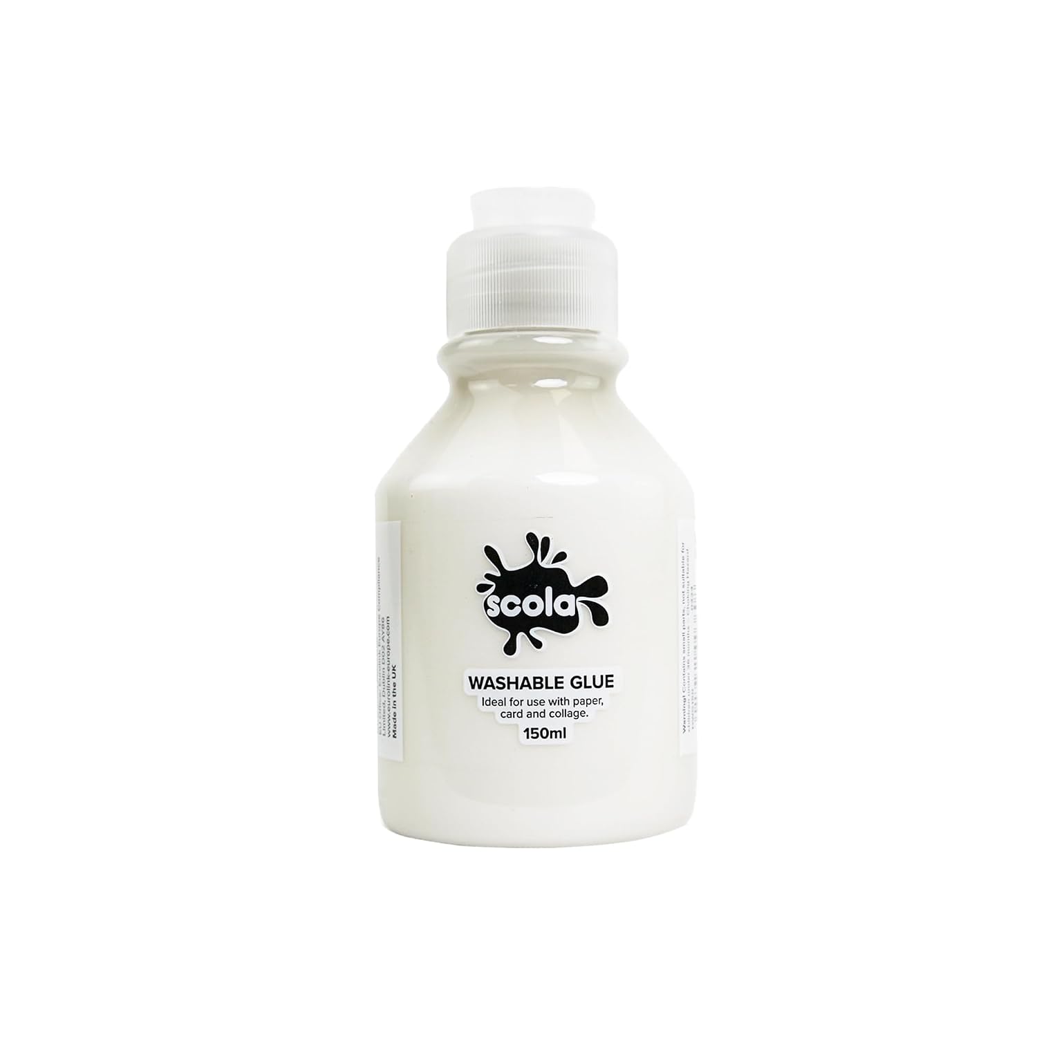 Scola Washable PVA Kids Glue, 150ml, School Supplies, Art and Crafts Projects, Children's Craft Projects, For Kids
