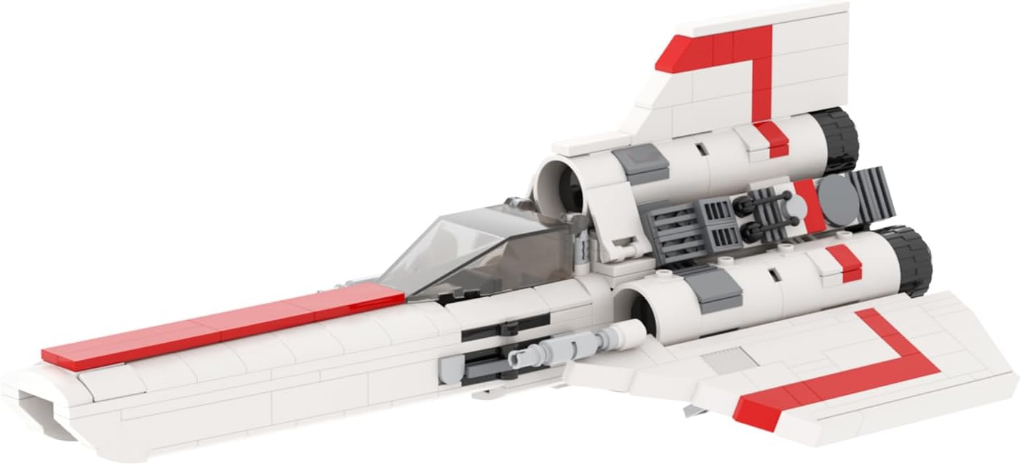 MOOXI-MOC Space Wars Colonial Viper MK1 Building Sets,Space Combat Spaceship Toy Collection Model Kits(596pcs)