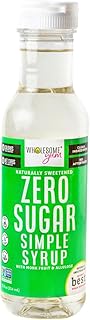 Wholesome Yum Keto Simple Syrup - Skinny Sugar Free Simple Syrup With Monk Fruit & Liquid Allulose - Natural Sweetener For Drinks, Cocktails, Coffee, & Cooking - Low Carb, Gluten Free (12 fl oz)