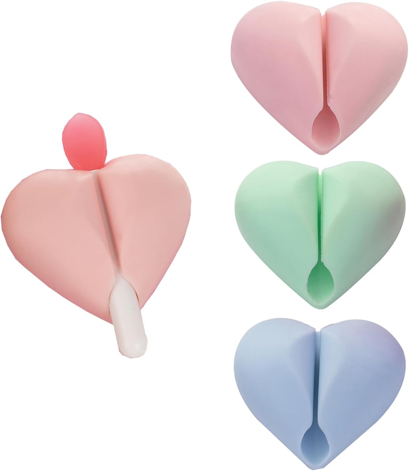 Lip Brush Holder,Lip Balm Brush Organizer Compatible with LANEIGE Lip Sleeping Mask,Silicone Sleeve Protector Cover for Lip Brushes(Pink & Blue & Green)