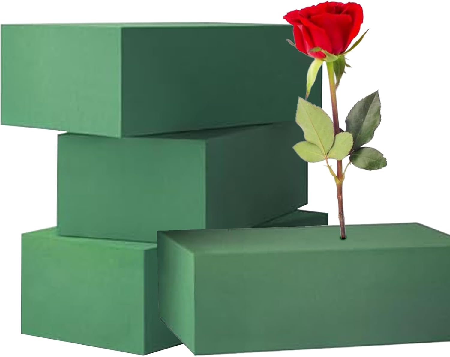 4pcs Floral Foam Polystyrene Blocks Bricks, Perfect Flower Foam Block Ideal for Floristry Supplies Artificial & Fresh Flowers, Weddings and Funeral Arrangements