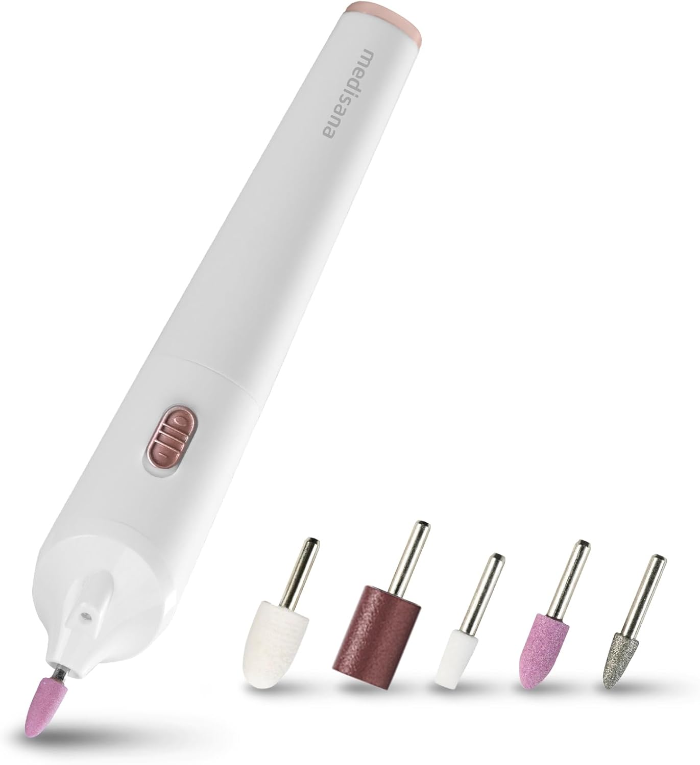medisana MP 900 electric manicure & pedicure kit, nail file, nail drill and callus remover, nail care set for hand and feet and treatment of nails, cuticles and callus