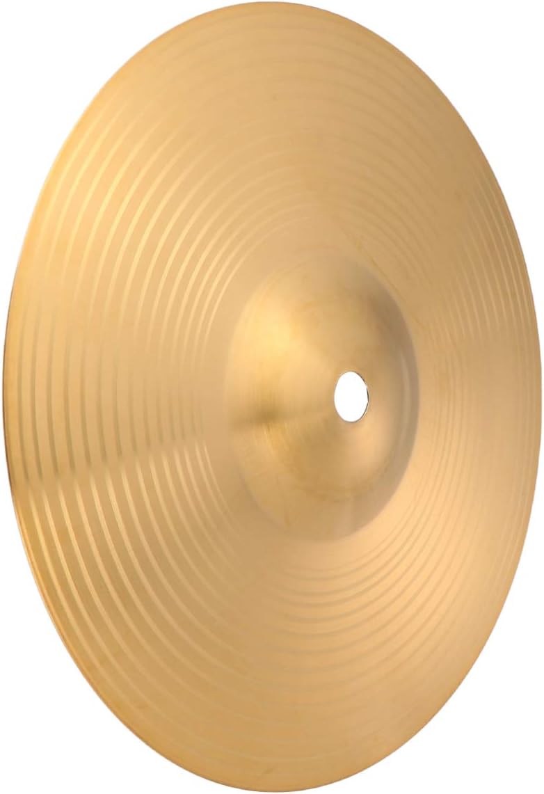 Crash Ride Cymbal Bass Drum Cymbal Percussion Replacement Traditional Finish Brass for Drum 8 Inch