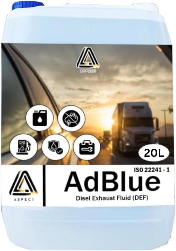 Aspect AdBlue Diesel Exhaust Fluid 10L and 20L- Reduce Emissions and Improve Fuel Efficiency with Free Pouring Spout (1 x20L)