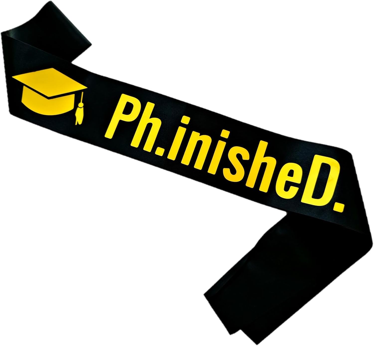 Magnusson's Garden PhD Graduation Sash, Ph.inisheD. Finished Phinally Done Graduation Gift for PhD Grads and Survivors, Class of 2025 Congrats Decor