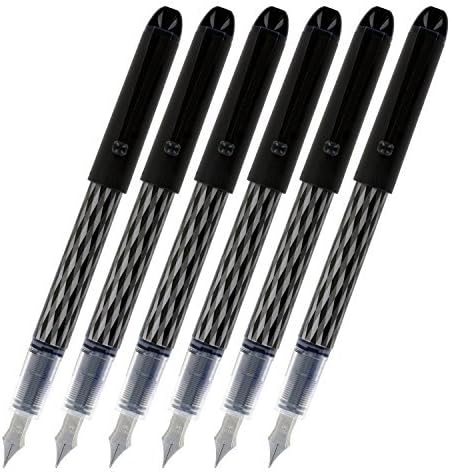 Pilot Varsity Disposable Fountain Pens, Black Ink (90010), Pack of 6