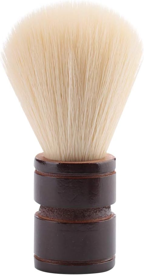 Shaving Brush, Small Size Wooden Handle Shaving Brush Male's Beard Care Tool Design for Professional Hair Salon and Household(#2)