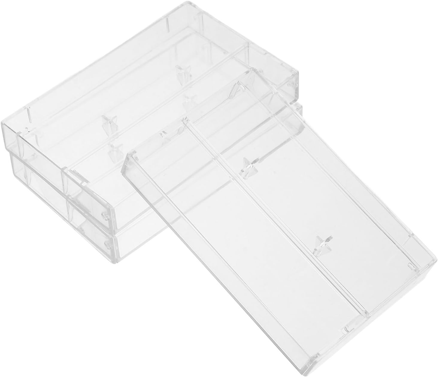 DOITOOL 3 Pack Clear Cassette Tape Storage Cases Transparent Plastic Audio Cassette Case Holder Empty Box for Secure Tape Storage Slim Compact Design for Home Audio Collections