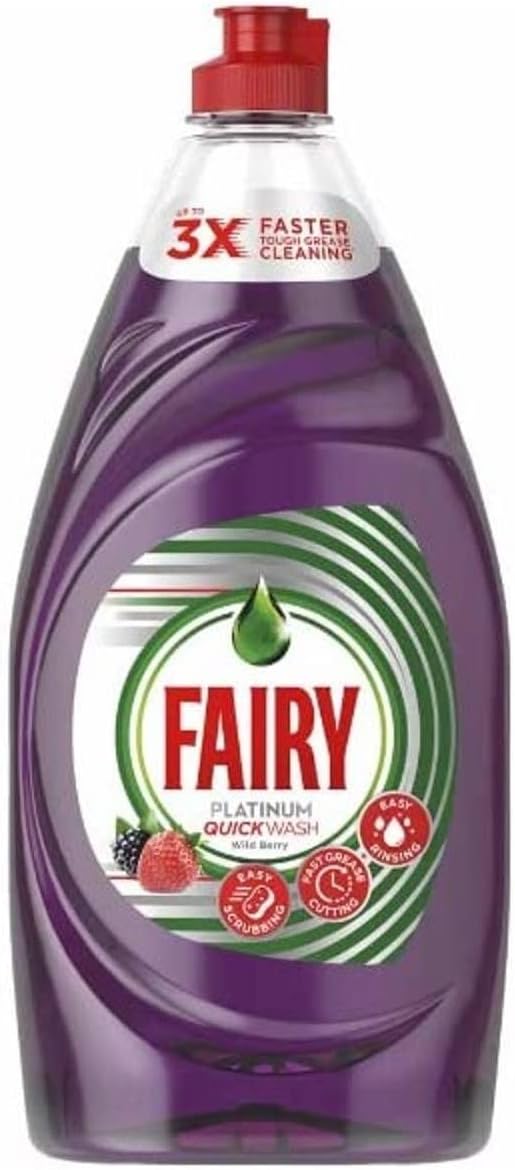 Fairy - Fairy HDW Platinum Quick Wash Wild Berry Dishwashing Liquid - 820ml