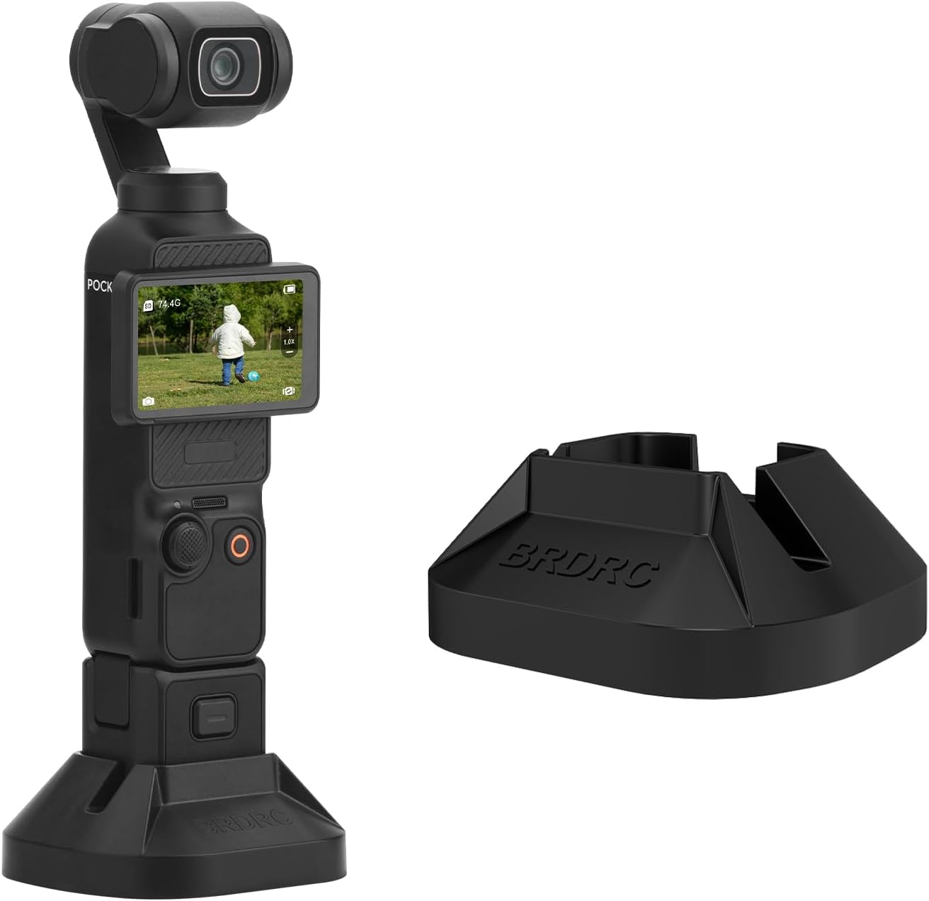 BRDRC OSMO Pocket 3 Support Base - Non-Slip Adapter for DJI OSMO Pocket 3 Combo, Desktop Stable Gimbal Camera Mount