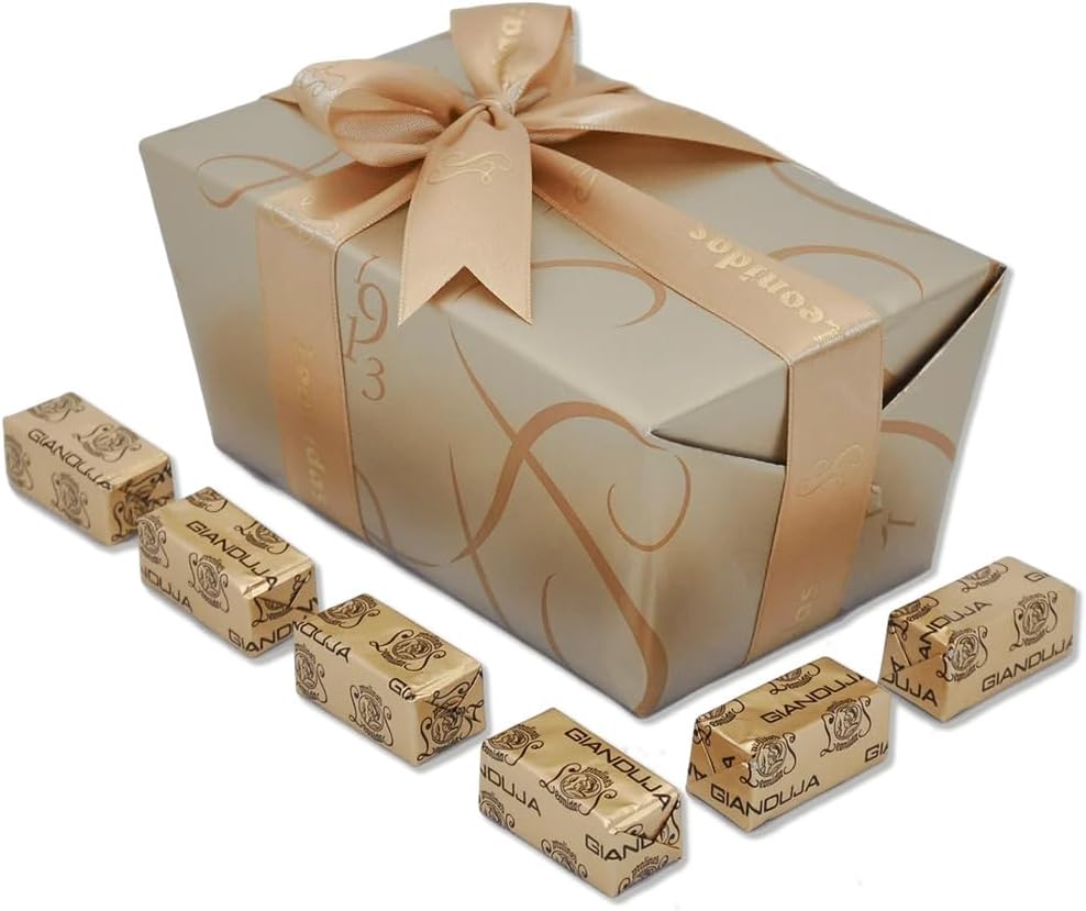 Praline Chocolate Leonidas Gianduja Chocolates, Rich Almond & Hazelnut Creamy Pralines, Belgian Gifts (500g Ballotin 40 pc Approx)