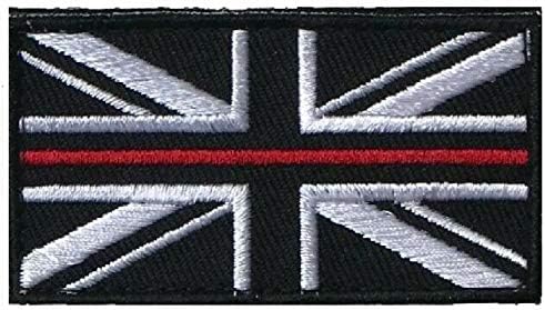Thin Blue, Red, Green Line Hook & Loop Backed Patches (Thin Red Line 38mm x 70mm)