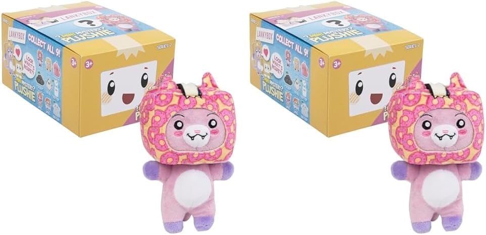 LankyBox Mini Mystery Plush, Series 2, Collectible Blind Box Mini Plush, Officially Licensed Merch, Styles May Vary (Pack of 2)