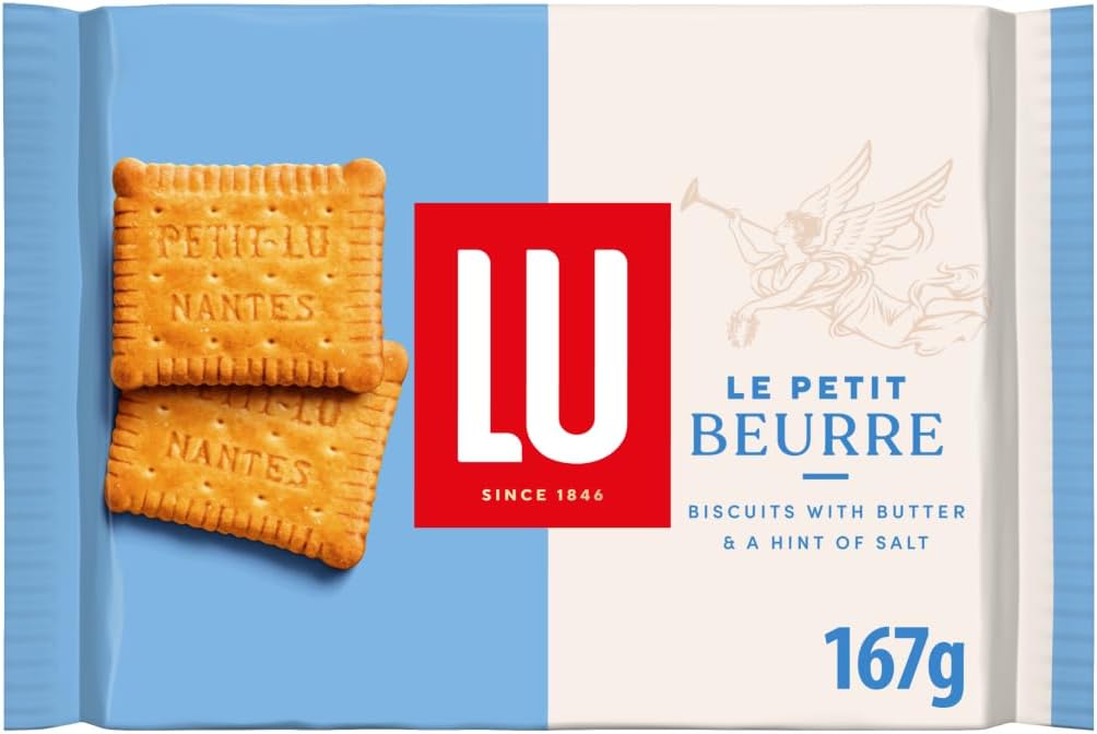 LU Le Petit Beurre Butter Biscuits, Classic French Biscuits With a Hint of Salt, Traditional Snack 167 g (Pack of 1)