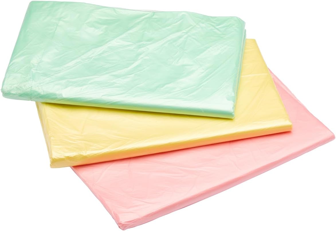 Fit For The Job 3 Pack Coloured 12ft x 9ft (3.6m x 2.7m) Polythene Dust Sheet Drop Cloth, Dustproof & Waterproof Ideal for Covering & Protecting Floors & Furniture When Painting & Decorating