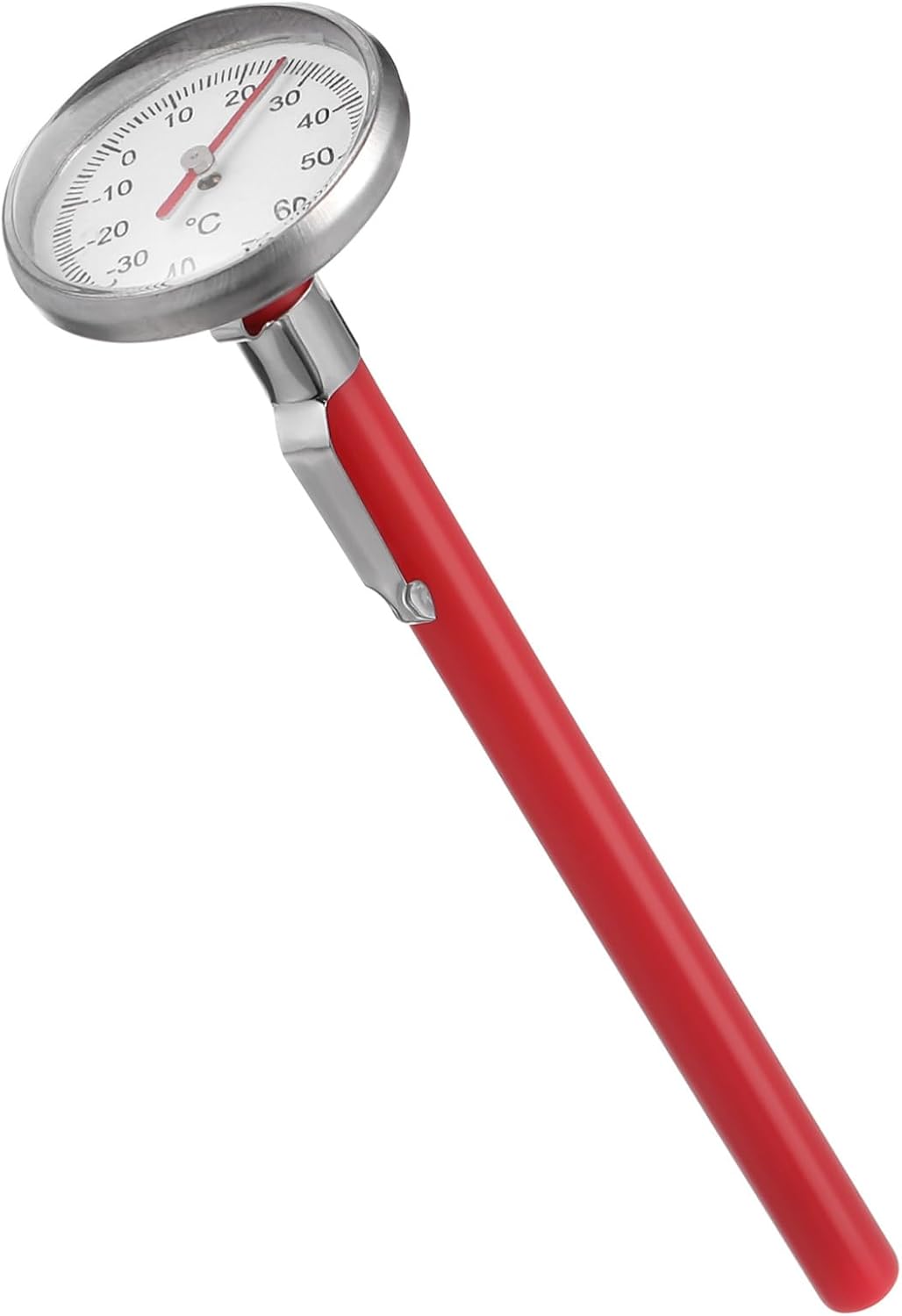 Mobestech Car Interior Thermometer Mechanical Air Conditioner Gauge for Cars and Homes No Battery Required Stylish Decoration Red Color