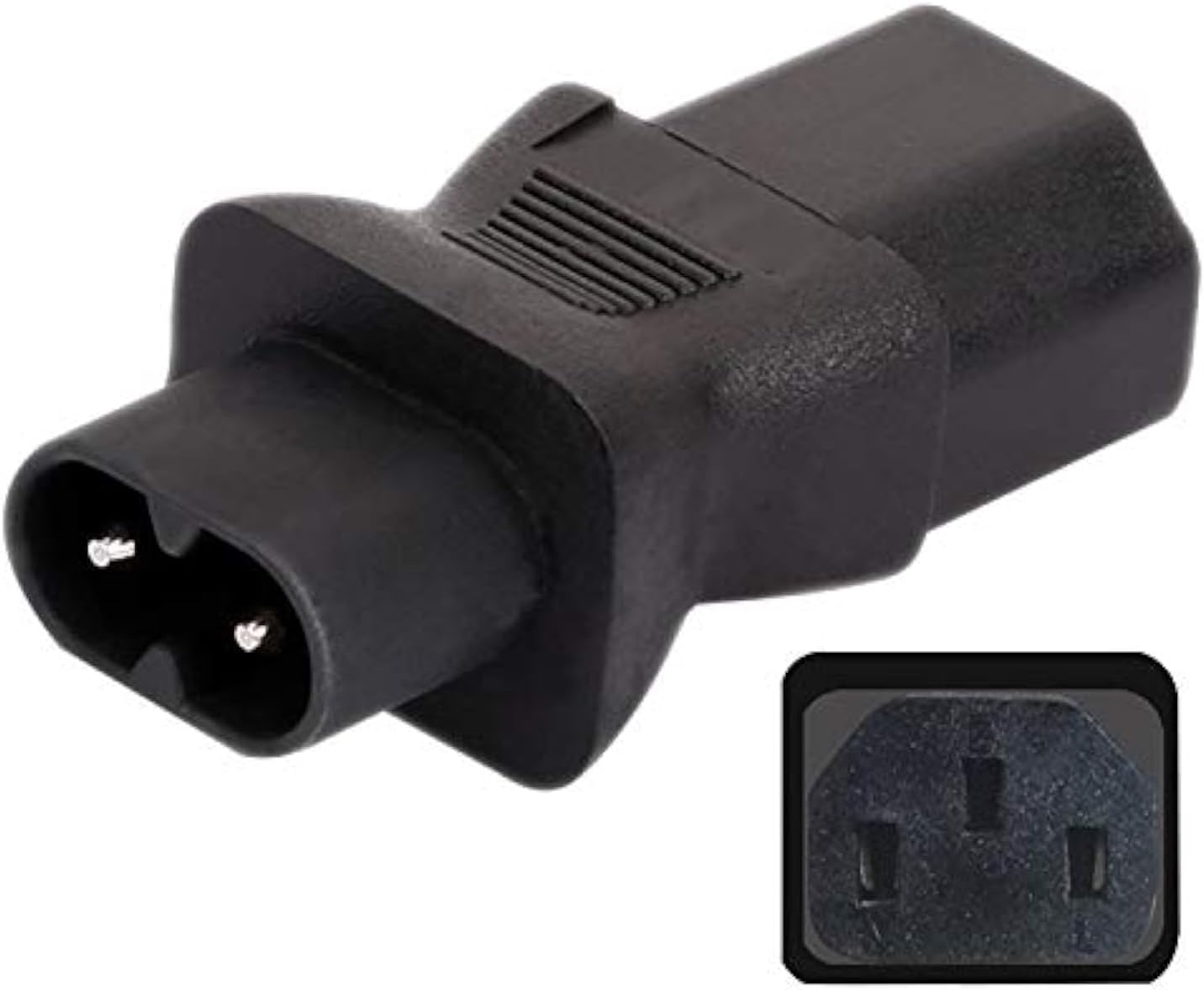Aofan IEC 320 C8 Male to C13 Female Straight Plug Converter AC125V 10A/AC250V 2.5A