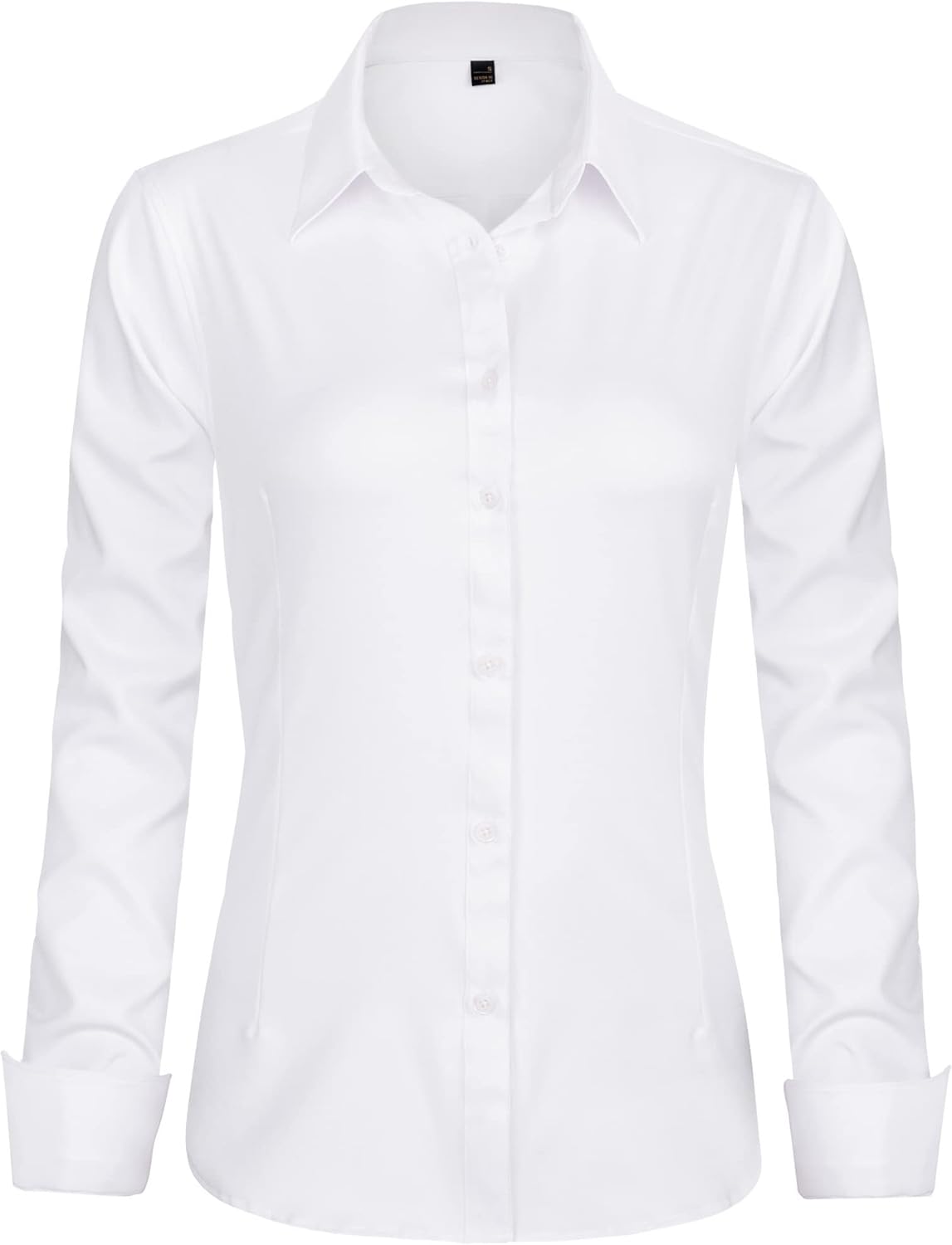 J.VER Womens Dress Shirts Long Sleeve Button Down Shirts Wrinkle-Free Solid Work Blouse