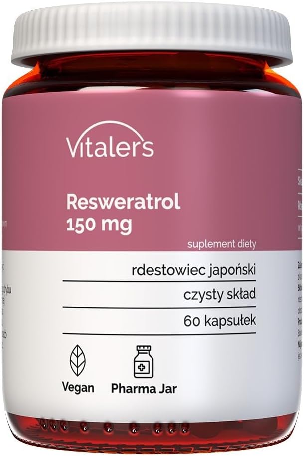 Vitaler's Resveratrol 150 mg - 60 Capsules, Vegan, 2 Months of Supplementation No Preservatives, Pure Composition