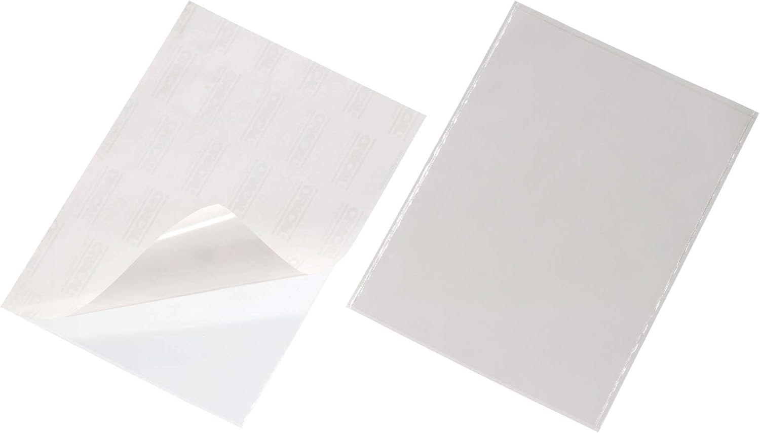 Durable POCKETFIX Self Adhesive A4 Pockets - German-Made Sticky Back Plastic Filing Holder Wallets Stick on Pouch - Pack of 50