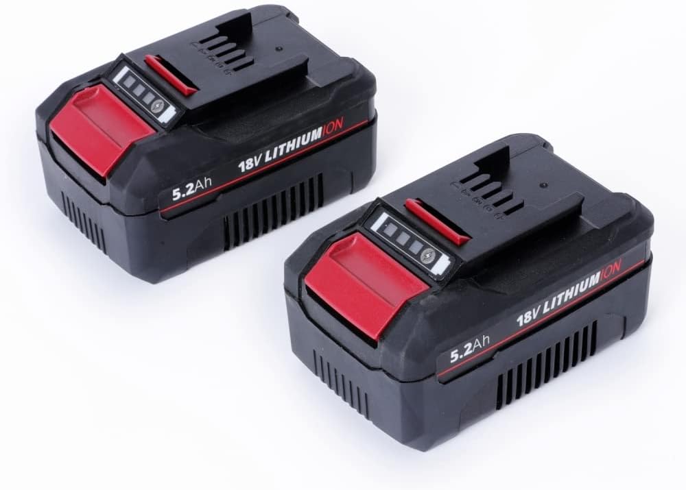 2Pieces 18V 5.2Ah Replacement Li-Ion Battery Compatible with EIN-he-ll 18V Lithium-Ion Cordless Power Tools 4511496 4511437