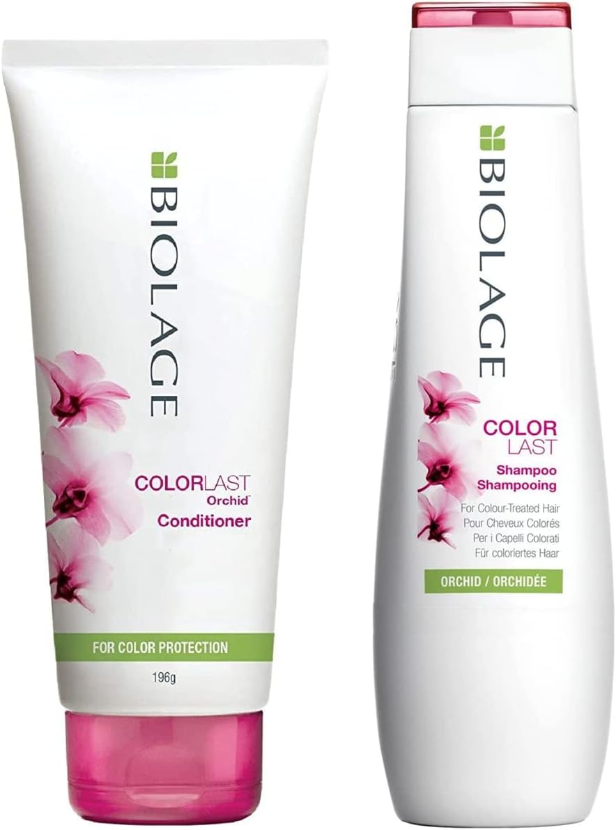 Matrix Biolage ColorLast Sulphate Free Conditioner 196gm & Shampoo 200ml Duo Set for Colour Treated Hair, Colour Protect Hair Products with Orchid Extract, Pack of 2