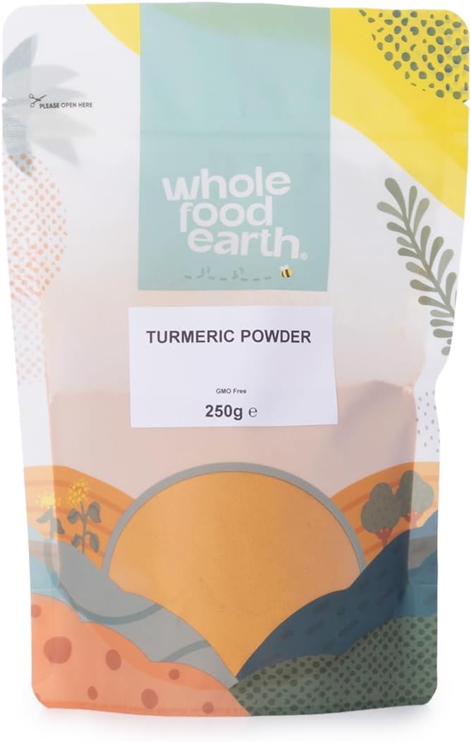 Wholefood Earth - Turmeric Powder 250g - Vegan - GMO Free - Rich in Cucumin