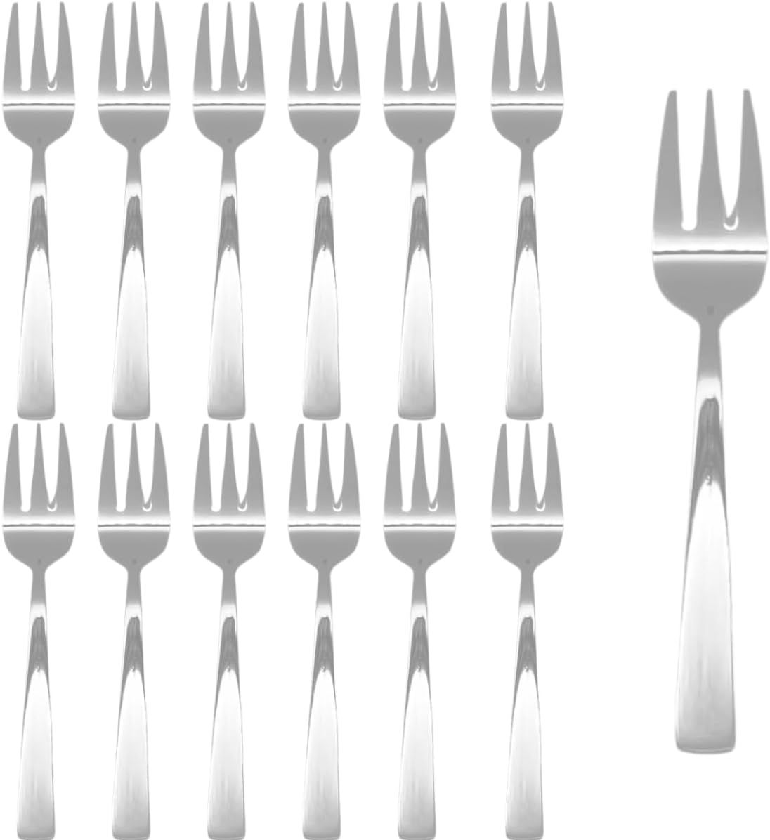 12 x Stainless Steel Tulip Cake Fork Mini Dessert Fork Kitchen Restaurant 14cm/5.5''