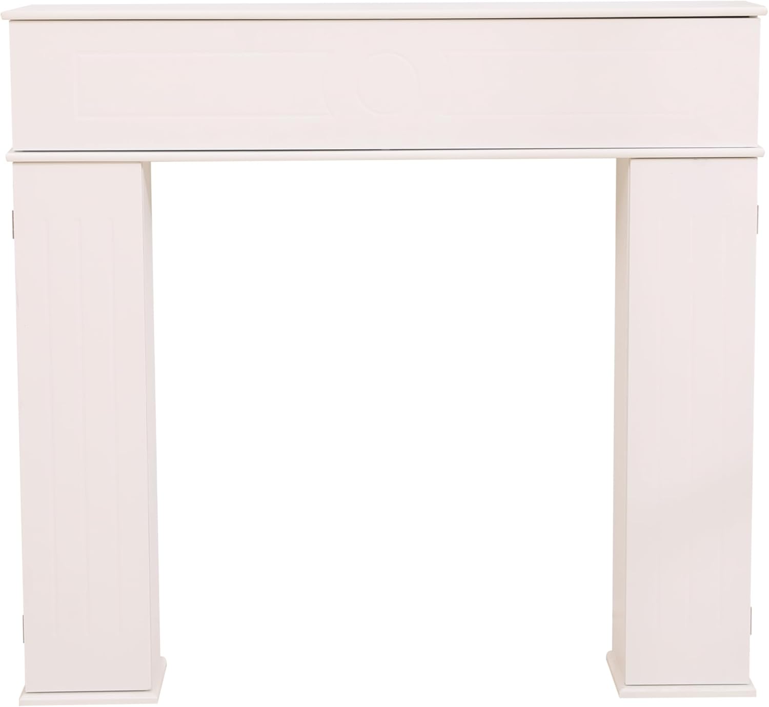 CFDZ Wooden Console Tables Fireplace Surrounds Storage Cabinet Classic Chic Decoration for Living Room White or Grey (White)