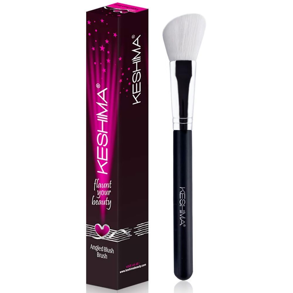 Angled Blush Brush/Bronzer Brush By Keshima - Best for Contour, Blush and Bronzer Makeup Application