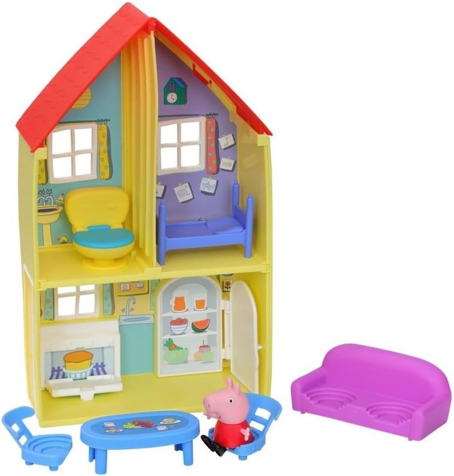 Peppa Pig Peppa’s Adventures Peppa’s Family House Playset Preschool Toy, includes Figure and 6 Accessories, Meerkleurig
