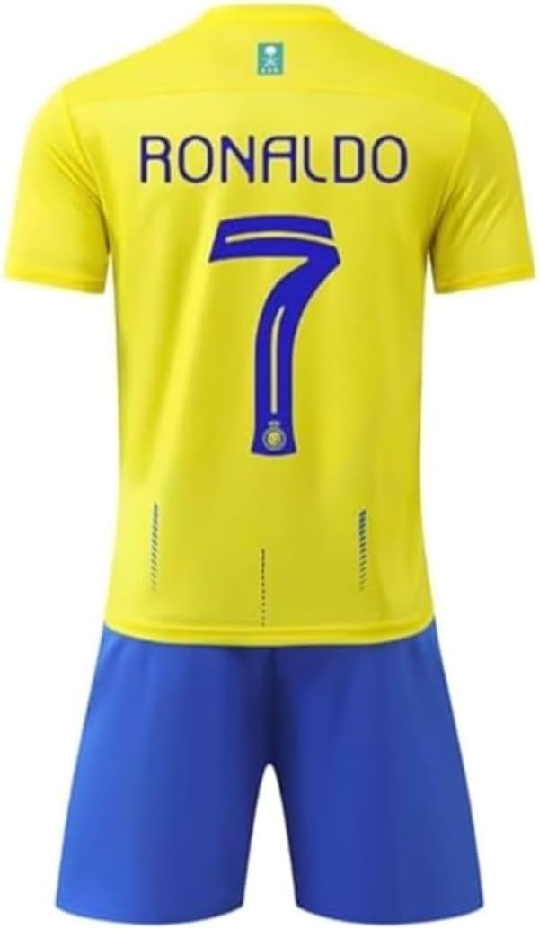 1 Stop Soccer Ronaldo CR7 Jersey Kids Uniform AL NASSR Fc Saudi Arabia New 2024