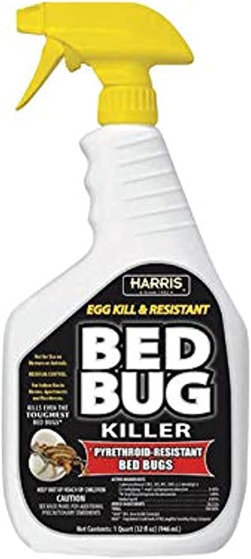 HARRIS White Label Bed Bug Killer, Liquid Spray with Odorless and Non-Staining Extended Residual Kill Formula (32oz)