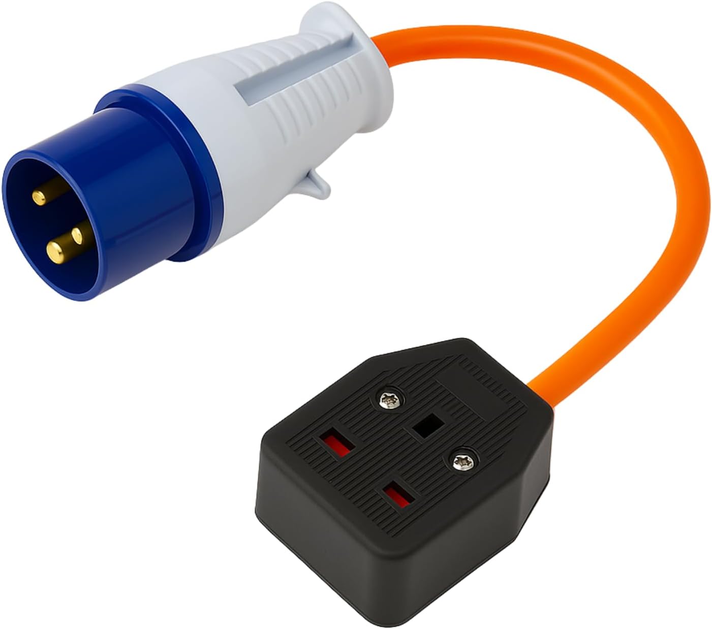 16amp to 13amp Adapter 3 Pin to UK Socket Converter 110v To 240v Converter Hook Up Camping, Generators & Caravan Mains Hookup 250V 16A Electric 16amp Plug Sockets