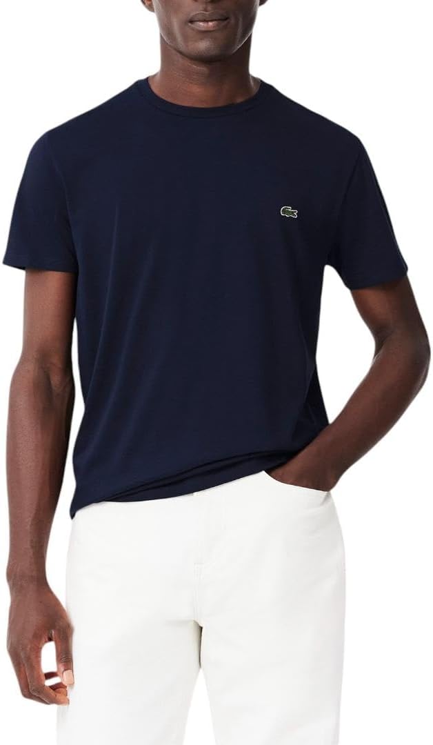 Lacoste Men's Short Sleeve Pima Jersey Crew Neck Tee
