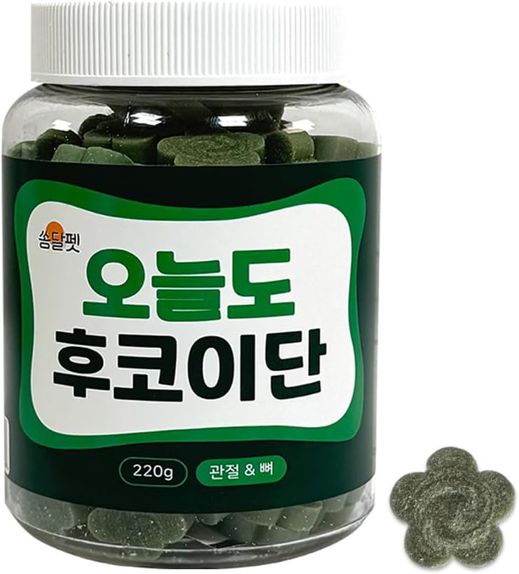 SSOMDALPET Fucoidan Chewable for Dogs and Cats – Immune and Digestive Support Supplement with Natural Seaweed, Coconut Oil, Sweet Potato – Soft Chews for Daily Pet Wellness