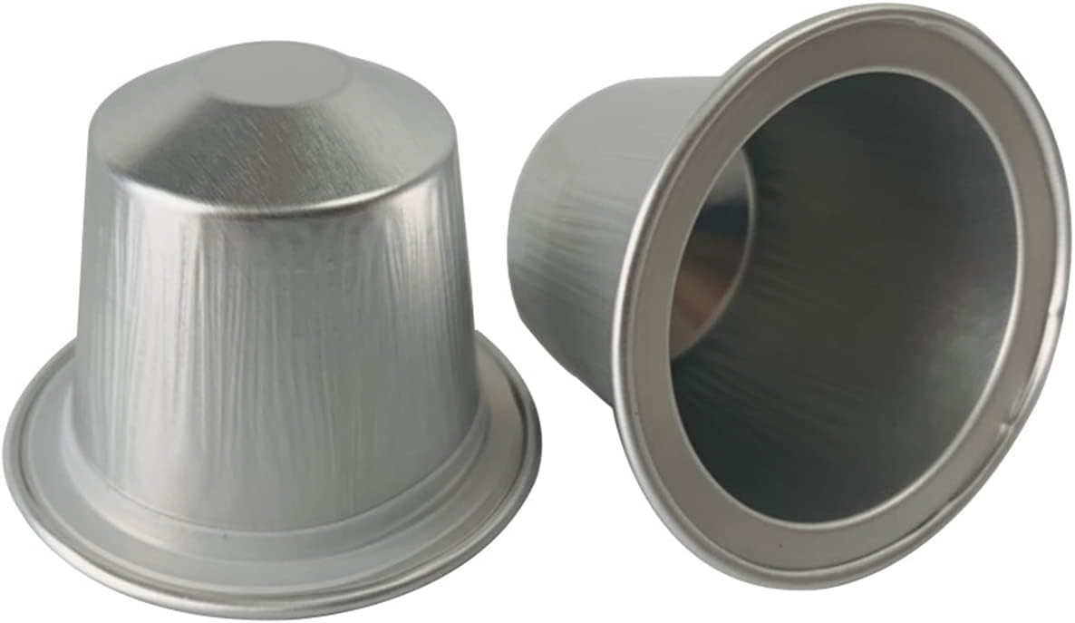 100 Pcs Empty Aluminum-Foil Coffee with Lids Coffeeware Disposable Coffee Pods Refillable Coffee Aluminum-foil Coffee Reusable Coffee Pods Single Serve