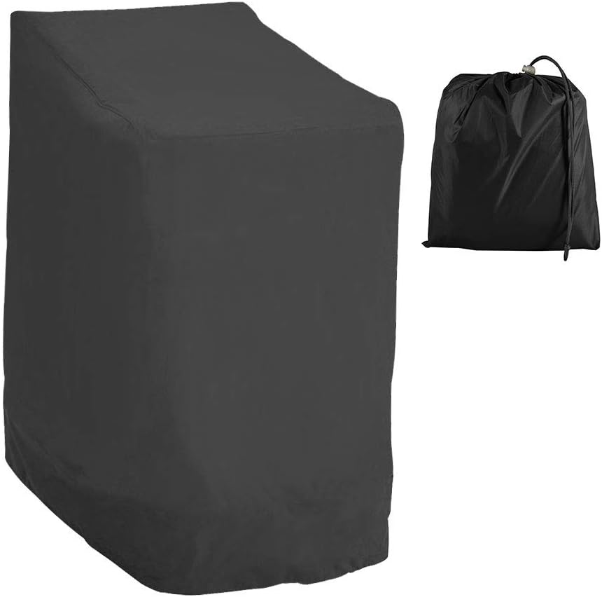 Jetcloud Garden Stacking Chair Cover Waterproof 210D Oxford Fabric Reclining Heavy Duty Patio Chair Cover Furniture Protective Cover for Outdoor Patio Garden