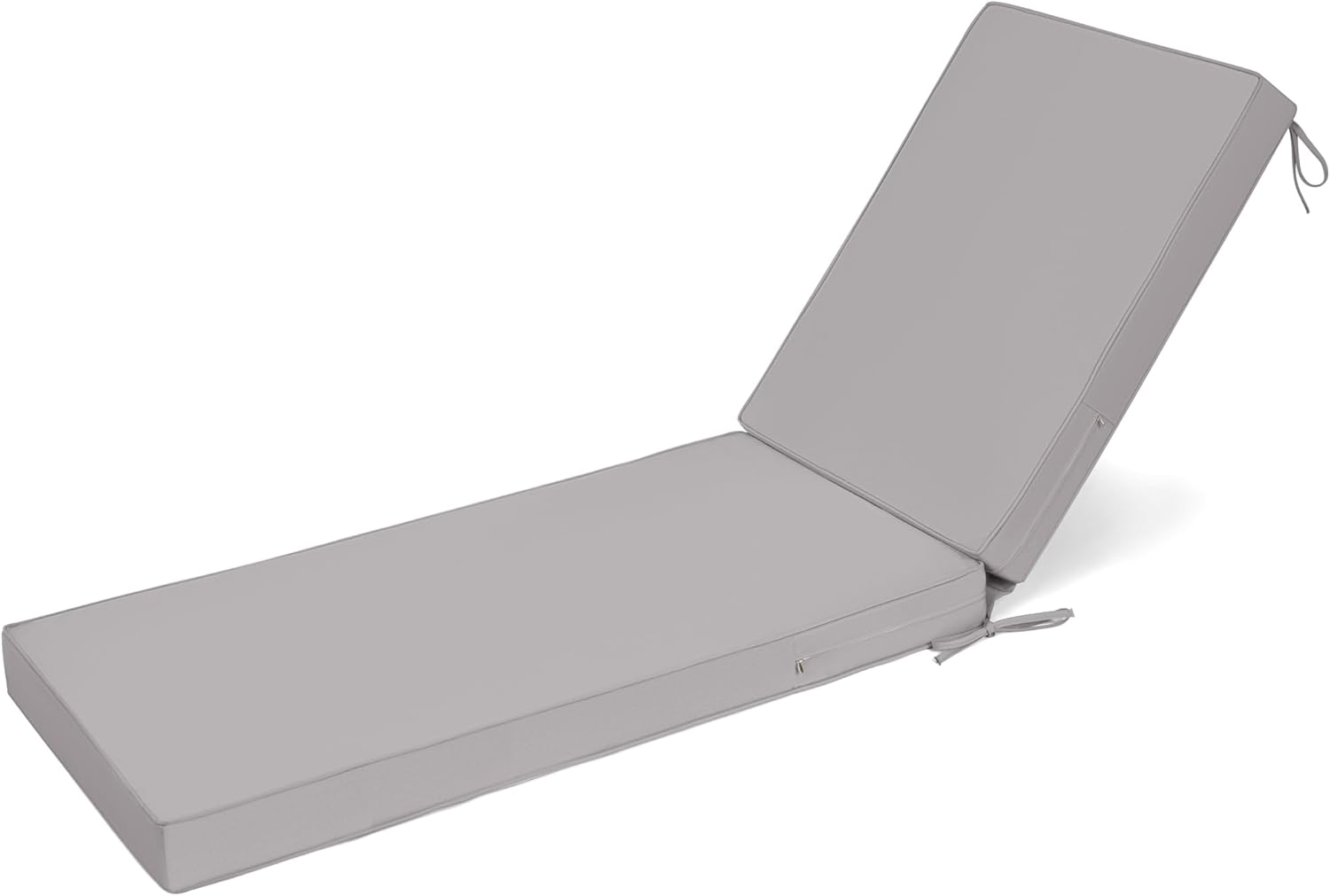 Lokex Chaise Lounge Cushions Outdoor, Waterproof Removable Chaise Lounge Cushion, 72x21x3 Inch Lounge Chair Cushions for Outdoor Furniture Comes with Lace-up Straps and Anti-Slip Bottom