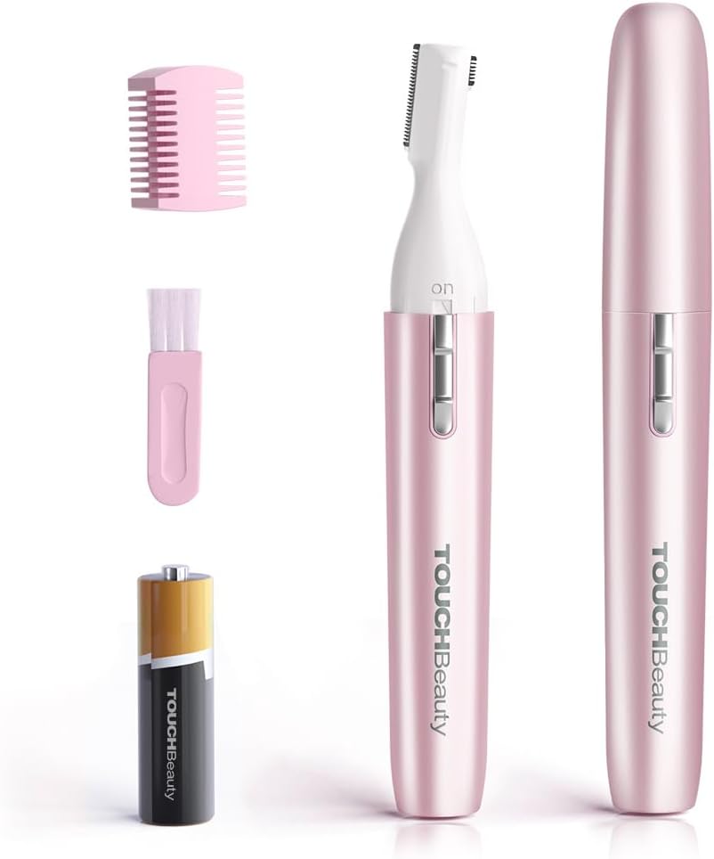 TOUCHBeauty Electric Eyebrow Trimmer, Eyebrow Hair Remover, Painless Facial Hair Trimmer for Women, Portable Ladies Shaver AG-1658 (Pink)