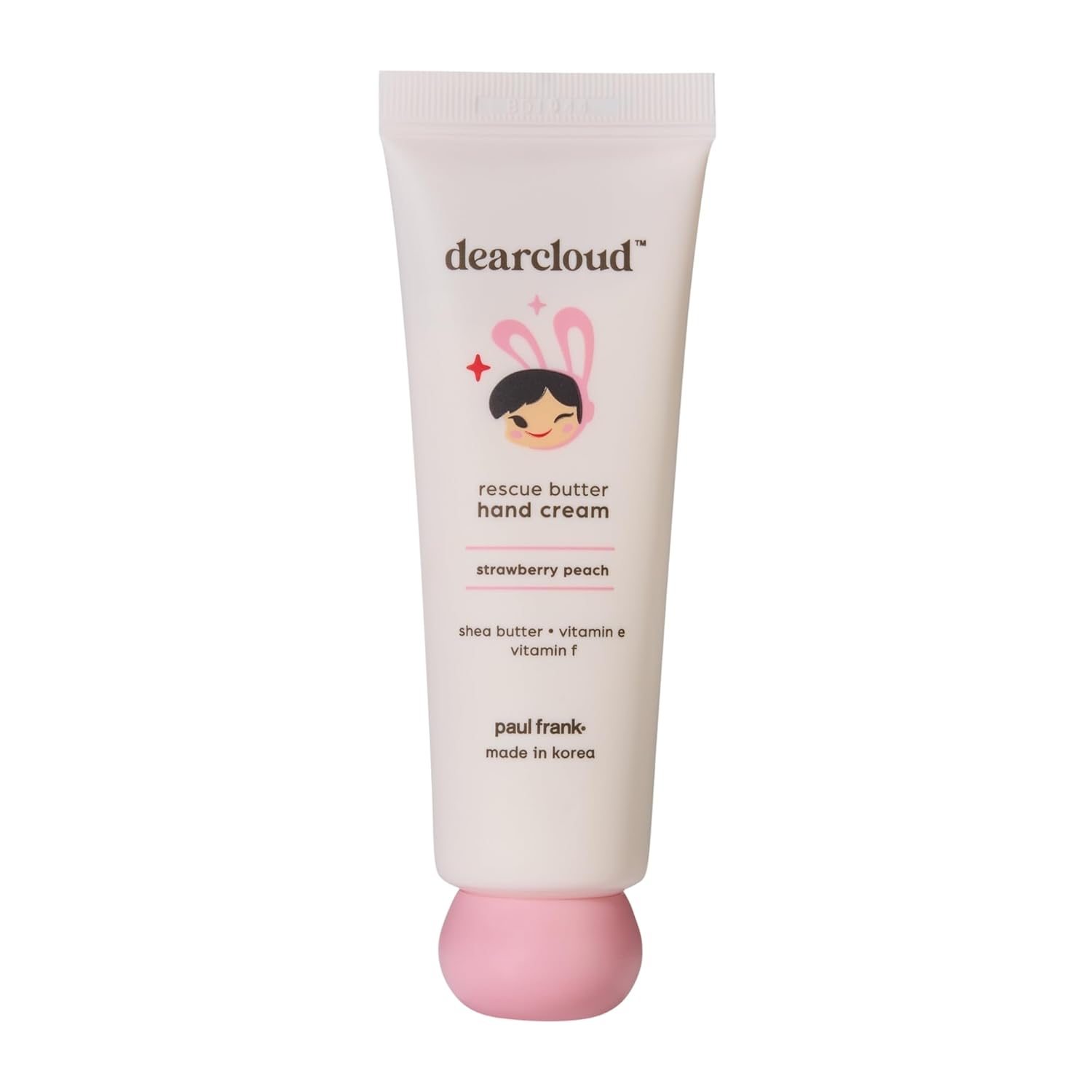 x Paul Frank Rescue Butter Hand Cream - Ultra Repair for Dry, Cracked Hands, Shea Butter, Vitamin E, and Vitamin F (Strawberry Peach)